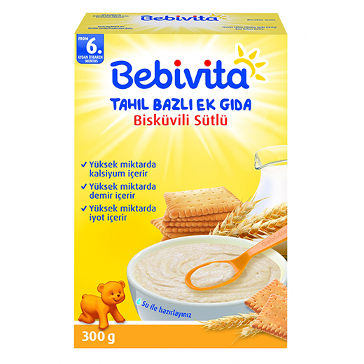 Bebivita Sütlü Bisküvili Ek Gıda 300 Gr.