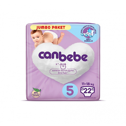 Canbebe Bebek Bezi 5 Numara 22 Adet Junior Jumbo Paket