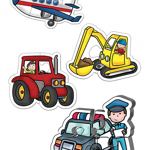 Ks Games Baby Puzzle Meslekler ve Taşıtlar  Occupations And Vehicles