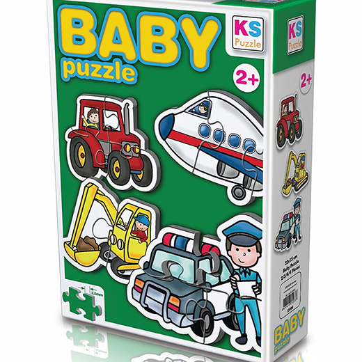 Ks Games Baby Puzzle Meslekler ve Taşıtlar  Occupations And Vehicles