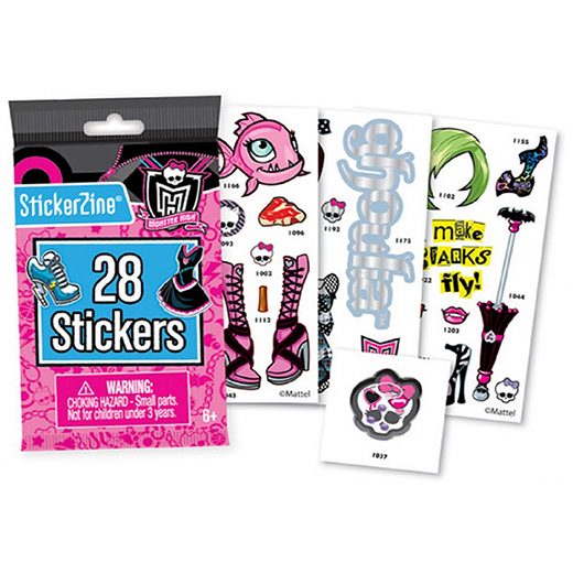 Fashion Angels Monster High Stickerzine 28li Çıkartma Paketi