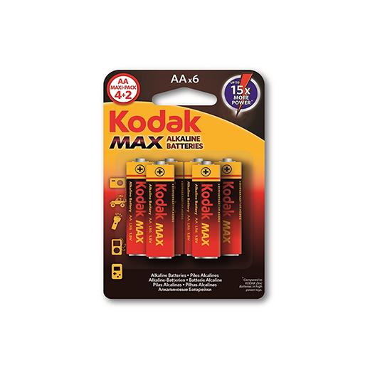 Kodak Max Alkalin Kalem Pil AA 6 Lı