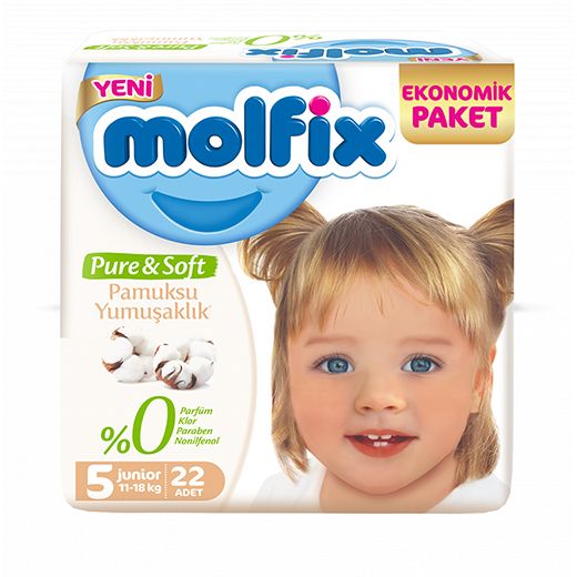 Molfix PureSoft 5 Beden Junior 22li Eko Paket