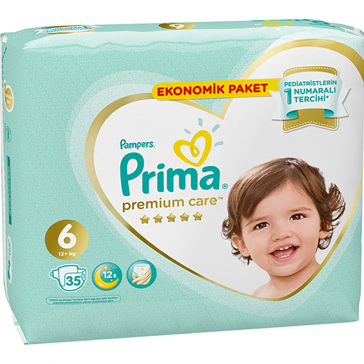 Prima Bebek Bezi Premium Care 6 Beden 35 Adet Ekstra Large Ekonomik Paket
