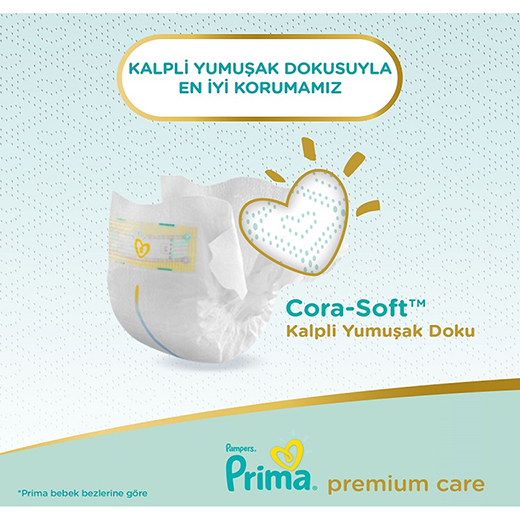 Prima Bebek Bezi Premium Care 3 Beden 52 Adet  Ekonomik Paket