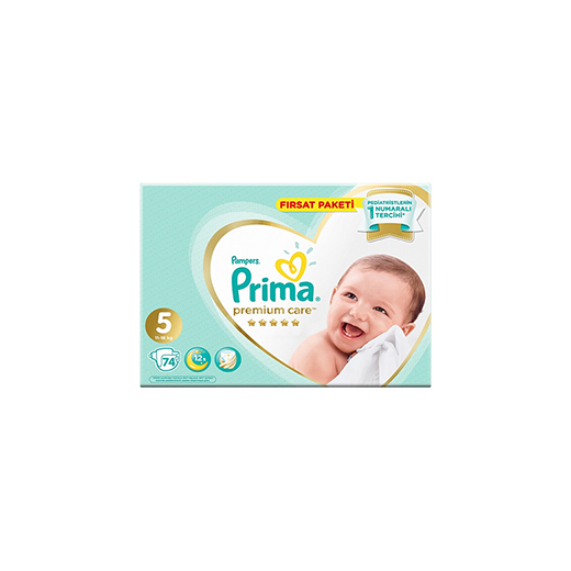 Prima Bebek Bezi Premium Care 5 Beden 74 Adet Junior Fırsat Paketi