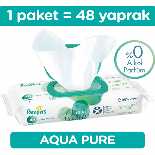 Prima Pampers Aqua Pure Islak Havlu 48 Yaprak