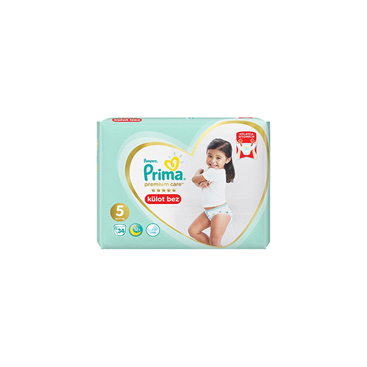 Prima Premium Care Külot Bebek Bezi 5 Beden 34 Adet Junior İkiz Paket