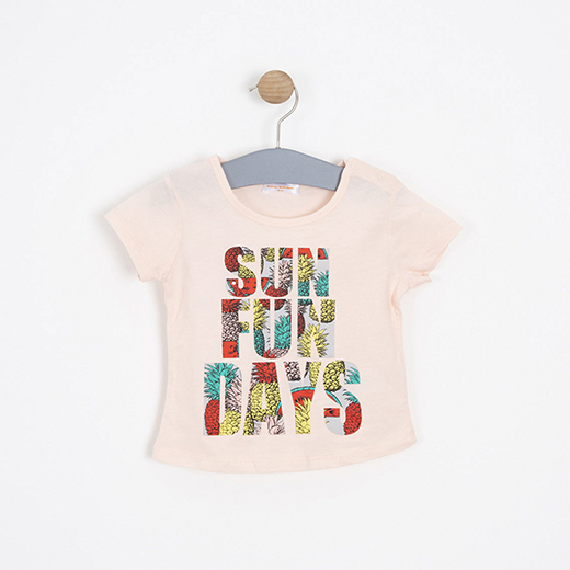 Soobe Kız Bebek T-Shirt Somon