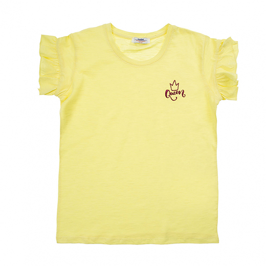 Soobe Kız Çocuk Kısa Kollu Tshirt Sarı