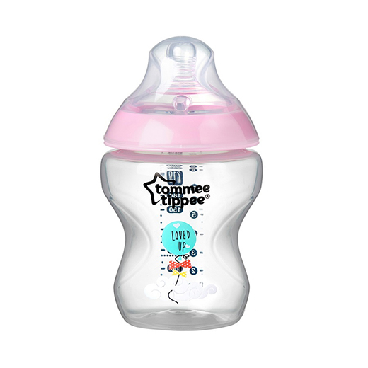 Tommee Tippee 260 ml PP Closer to Nature Biberon Pembe