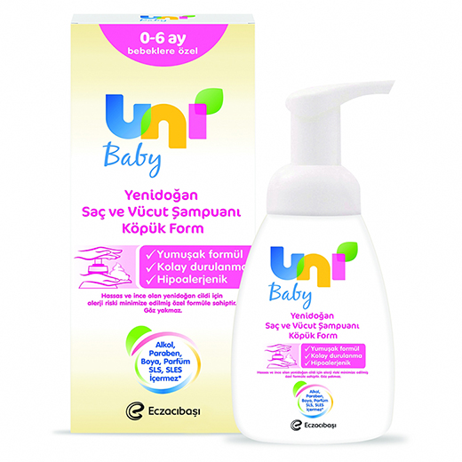 Uni Baby Yenidoğan Köpük Şampuan 200 ML