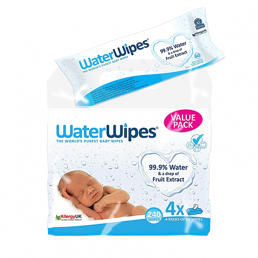 WaterWipes Doğal Islak Mendil 4lü Paket 240 Yaprak
